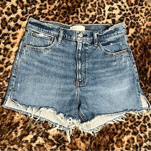 Abercrombie & Fitch - High Waisted Distressed Denim Shorts